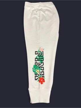 NWT VS PINK floral tropical print campus jogger sweatpants XXL